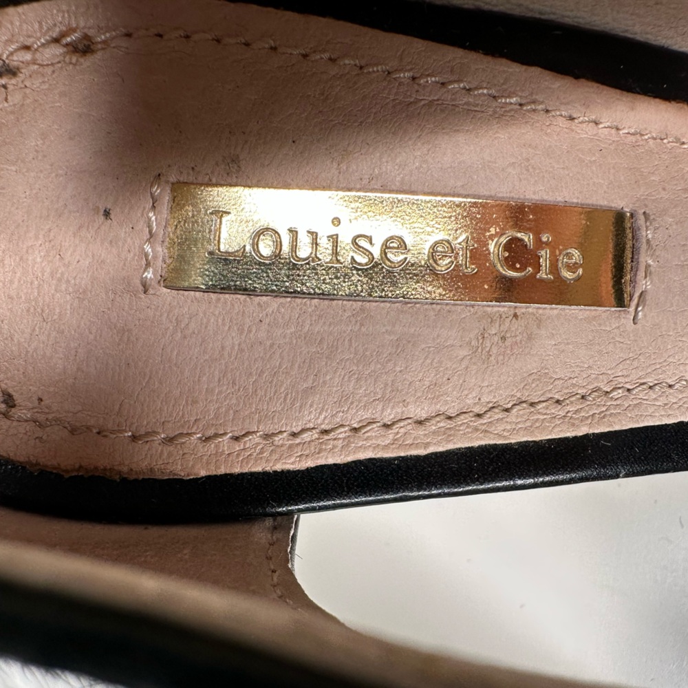 Louise et Cie Black Calf Hair d’Orsay Heels Pointed Toe Stiletto Pumps Size 8.5 - Picture 9 of 14